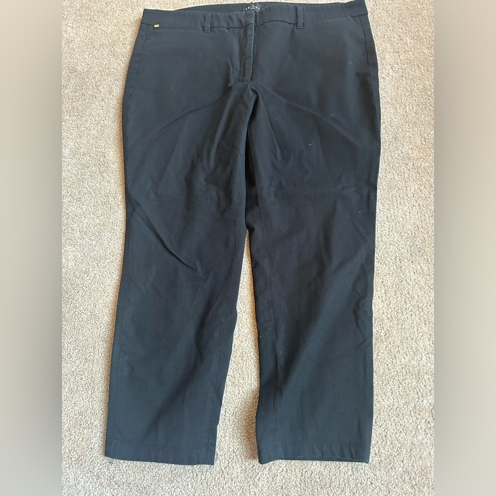 White House Black Market The Skinny Ankle 14S  Black Dress Pants Not Faded!